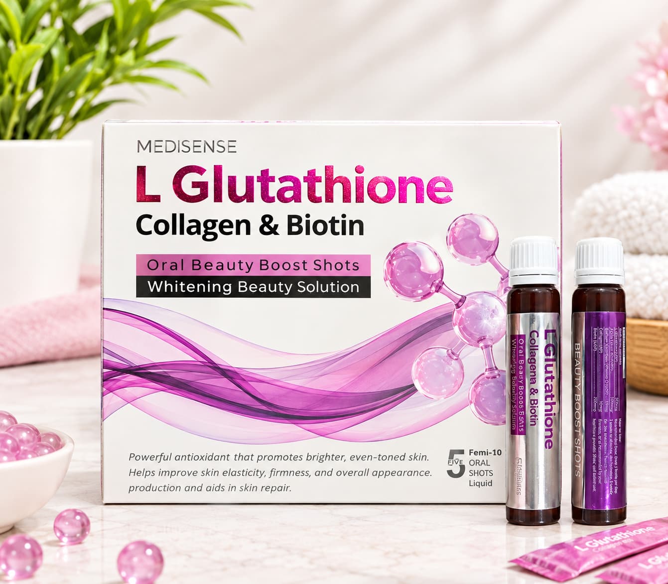 L-Glutathione Collagen & Biotin Shots - view 2